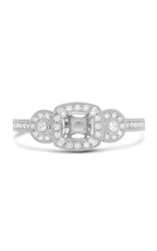 Roman and Jules Side Stone Milgrain Engagement Setting KR1664W