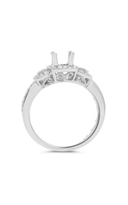 Roman and Jules Side Stone Milgrain Engagement Setting KR1664W