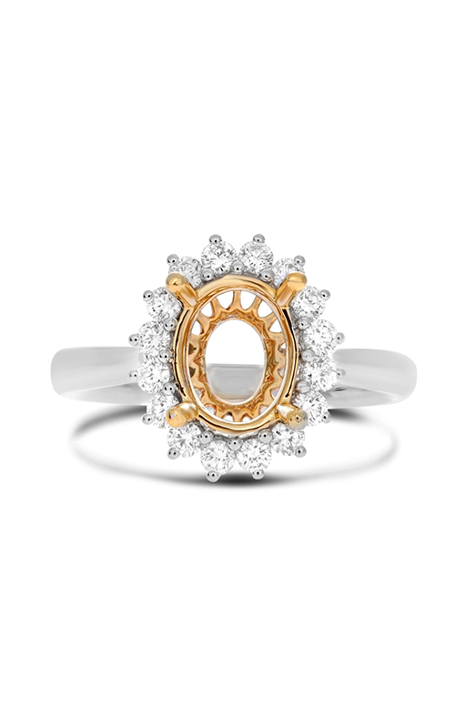 Roman and Jules Two Tone Flowering Halo Engagement Setting MR500-86