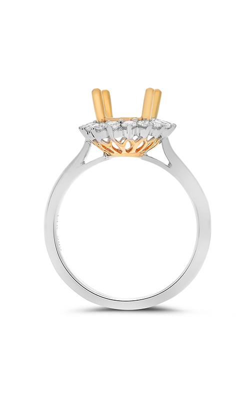 Roman and Jules Two Tone Flowering Halo Engagement Setting MR500-86