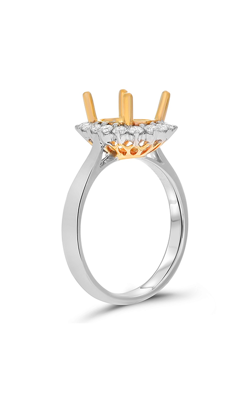 Roman and Jules Two Tone Flowering Halo Engagement Setting MR500-86