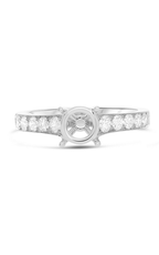 Roman and Jules Round Diamond Shank Engagement Setting UR1490W