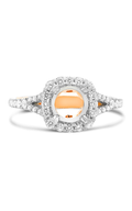 Roman and Jules White & Rose Gold Pave Engagement Setting NR1038-1