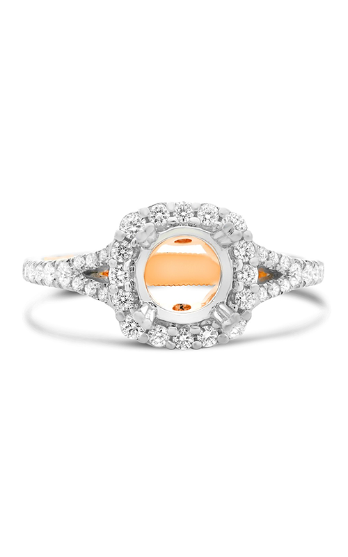 Roman and Jules White & Rose Gold Pave Engagement Setting NR1038-1