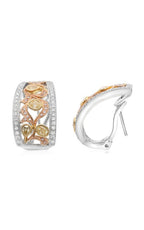 Roman and Jules Tri-Colored Diamond Earrings 1159-1