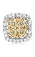 0.24ct Two Tone Diamond Cluster Earrings