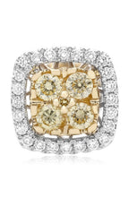 0.24ct Two Tone Diamond Cluster Earrings
