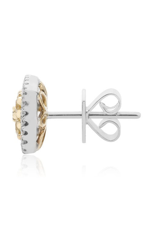 Roman and Jules Two Tone Diamond Cluster Earrings NE884-1