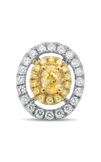Roman and Jules Split Halo Two Tone Diamond Earrings NE924-4