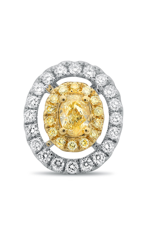 Roman and Jules Split Halo Two Tone Diamond Earrings NE924-4