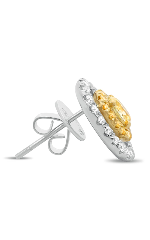 Roman and Jules Split Halo Two Tone Diamond Earrings NE924-4
