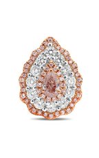 Roman and Jules Pear-shaped Pink & White Diamond Earrings NE873-19