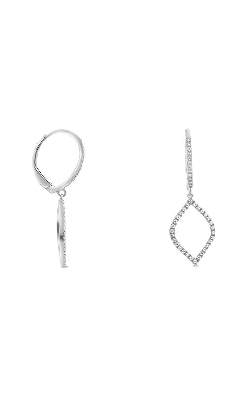 Roman and Jules Open Leaf Diamond Pave Earrings EE1067-1