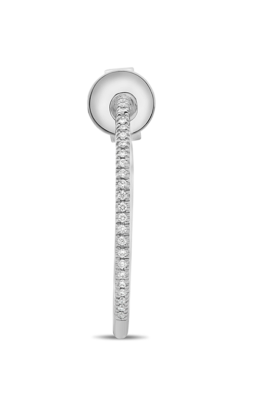 Roman and Jules White Diamond Open Hoop Earrings ME766-1