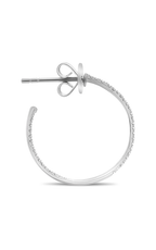 Roman and Jules White Diamond Open Hoop Earrings ME766-1