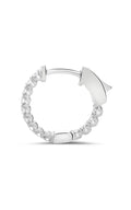 Roman and Jules Half Inch White Diamond Hoop Earrings KE5820-1