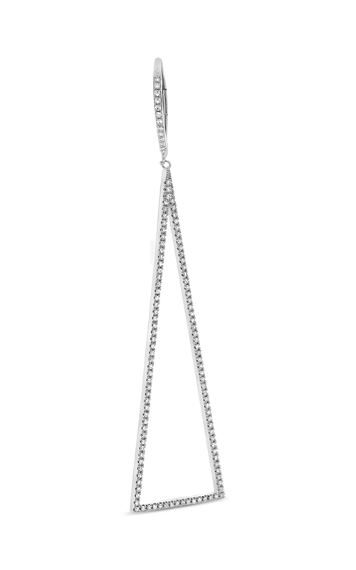 Roman and Jules White Diamond Triangular Dangle Earrings EE1059-1