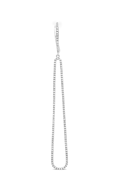 Roman and Jules Oblong White Diamond Dangle Earrings EE1058-1