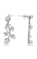 Roman and Jules Fashion Label Earrings KE1562WPRL-18K-1