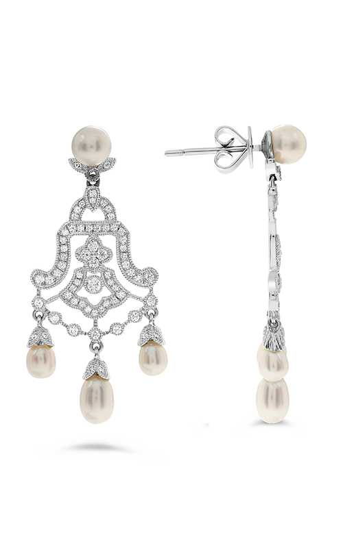 Roman and Jules Fashion Label Earrings KE1563WPRL-18K