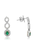 Roman and Jules Color Label Earrings GE2047WYEM-18K