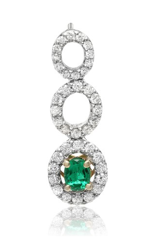 Roman and Jules Color Label Earrings GE2047WYEM-18K