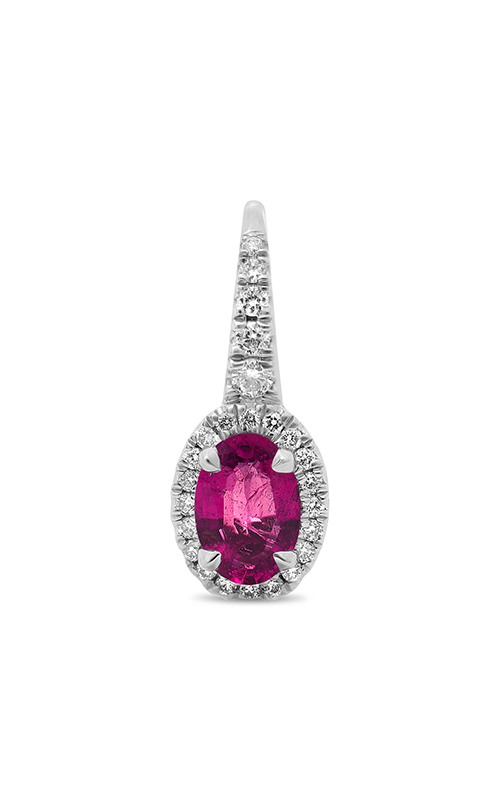 Roman and Jules Oval Pink Sapphire Halo Drop Earrings KE5902-11