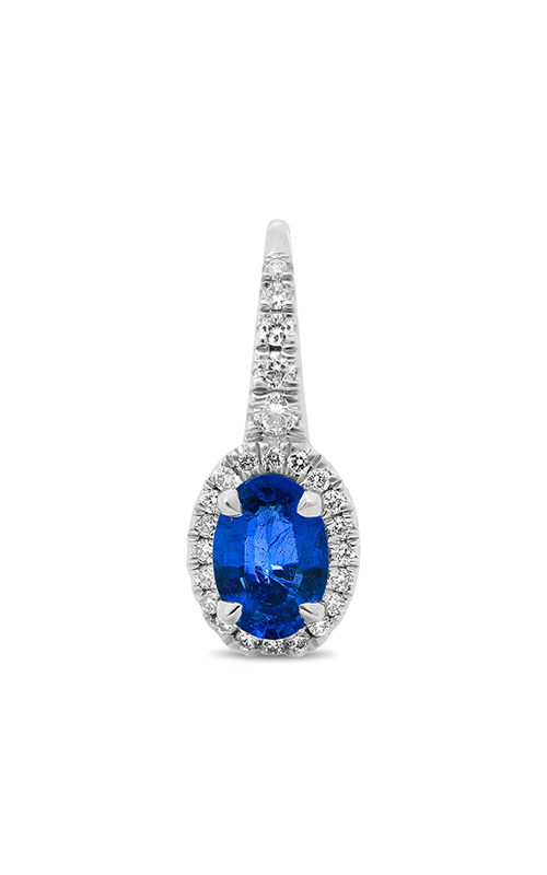 Roman and Jules Oval Blue Sapphire Halo Drop Earrings KE5902-9