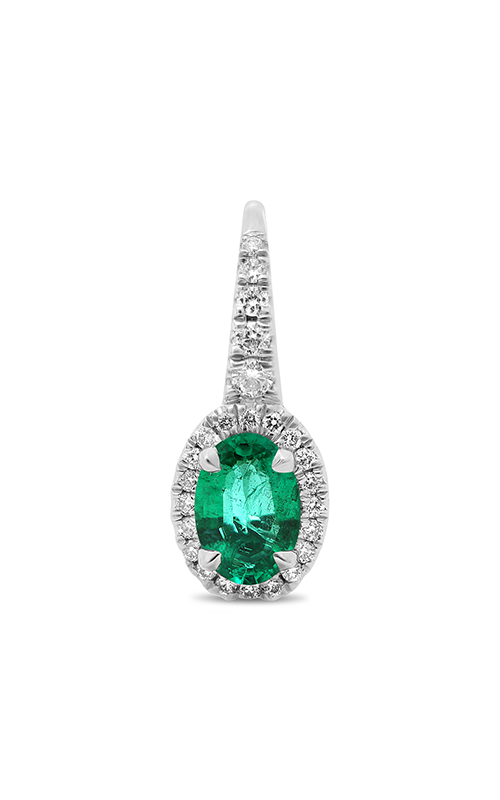 Roman and Jules Oval Emerald Halo Drop Earrings KE5902-10