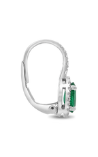Roman and Jules Oval Emerald Halo Drop Earrings KE5902-10