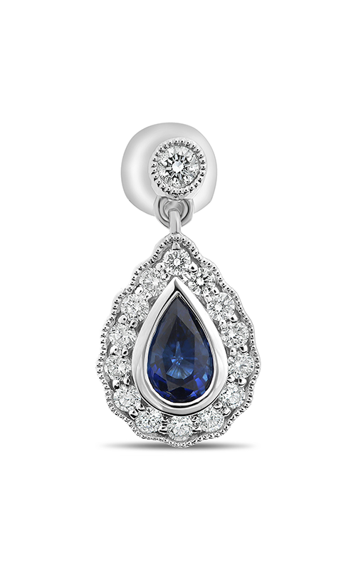 Roman and Jules Pear-shaped Sapphire Halo Drop Earrings UE2065-3