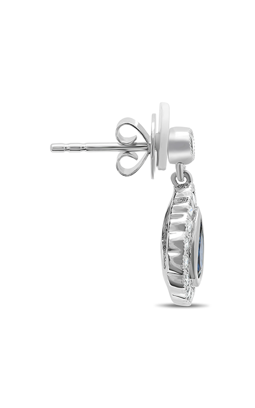 Roman and Jules Pear-shaped Sapphire Halo Drop Earrings UE2065-3