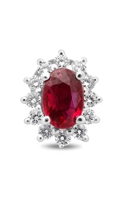 Roman and Jules White Gold Ruby & Diamond Stud Earrings KE3728WRB-1