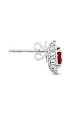 Roman and Jules White Gold Ruby & Diamond Stud Earrings KE3728WRB-1
