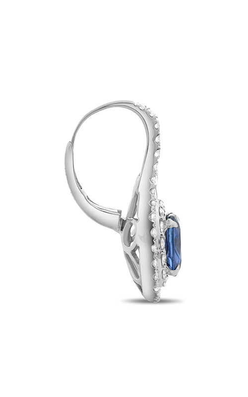 Roman and Jules Oval Blue Sapphire & Diamond Earrings ME753-1
