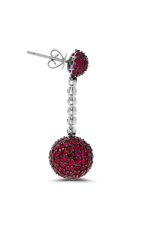 Roman and Jules Ruby Pave Ball Drop Earrings ME711-1