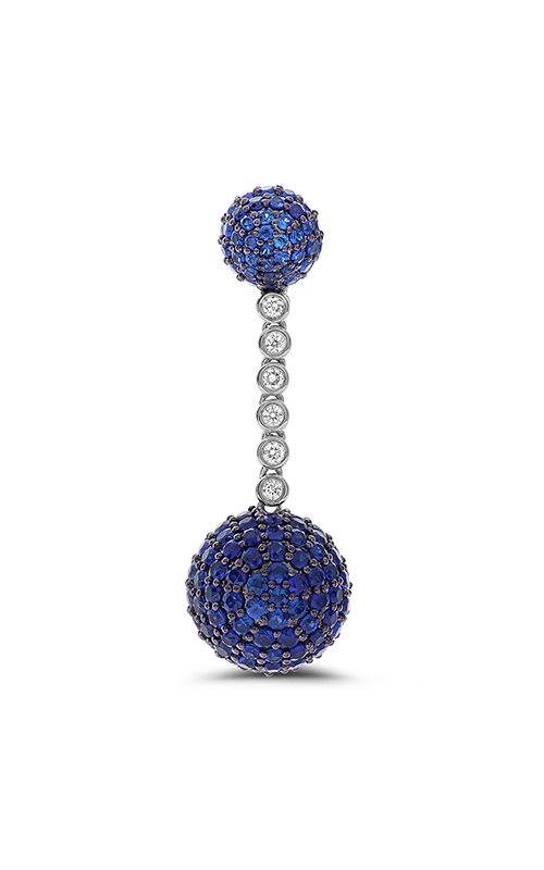 Roman and Jules Sapphire Pave Ball Drop Earrings ME711-2