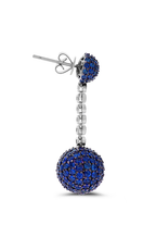 Roman and Jules Sapphire Pave Ball Drop Earrings ME711-2