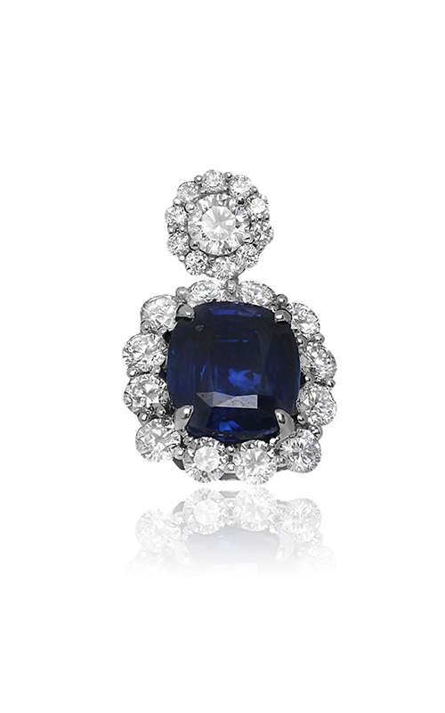 Roman and Jules Blue Sapphire & Diamond Dangle Earrings ME604-2