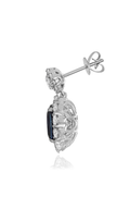 Roman and Jules Blue Sapphire & Diamond Dangle Earrings ME604-2