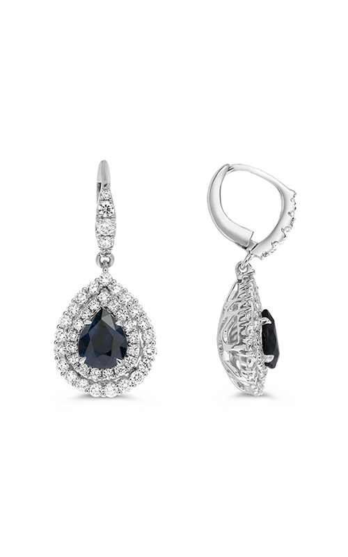 Roman And Jules Vintage Inspired Sapphire And Diamond Earrings ME754-2