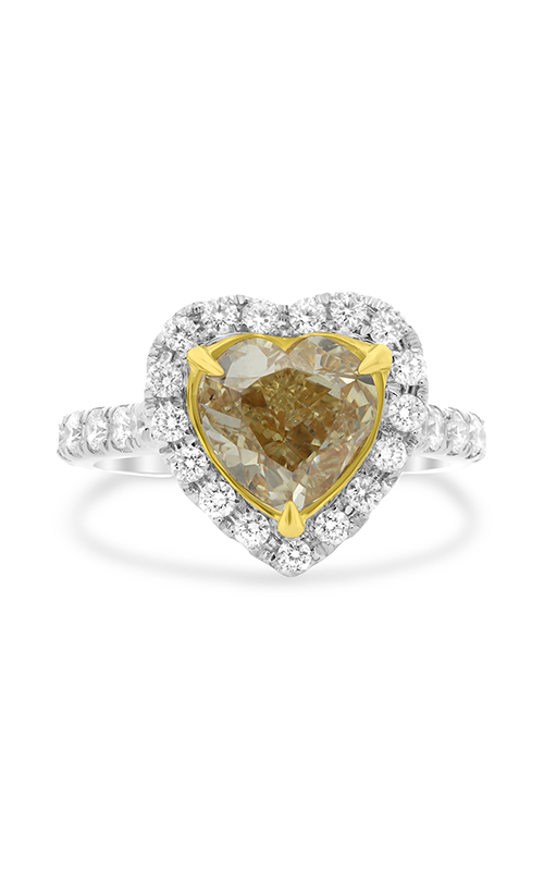 Roman and Jules Heart-shaped Yellow Diamond Halo Ring NR1052B-1