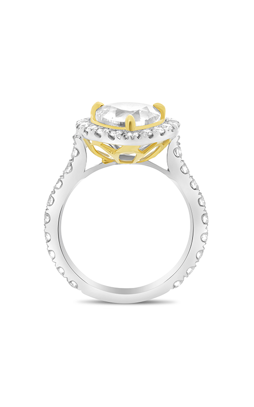 Roman and Jules Heart-shaped Yellow Diamond Halo Ring NR1052B-1