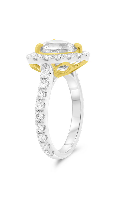 Roman and Jules Heart-shaped Yellow Diamond Halo Ring NR1052B-1