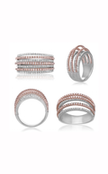 Roman and Jules Fashion Label Ring UR1756-1