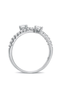 Roman and Jules White Gold & Diamond Bypass Ring UR1951-1