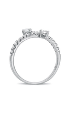 Roman and Jules White Gold & Diamond Bypass Ring UR1951-1