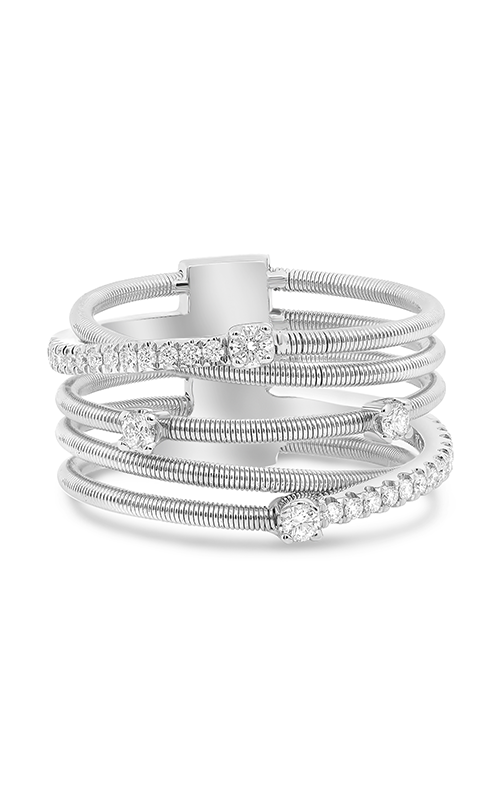 Roman and Jules White Gold Overlapping Coil Ring MR738-2