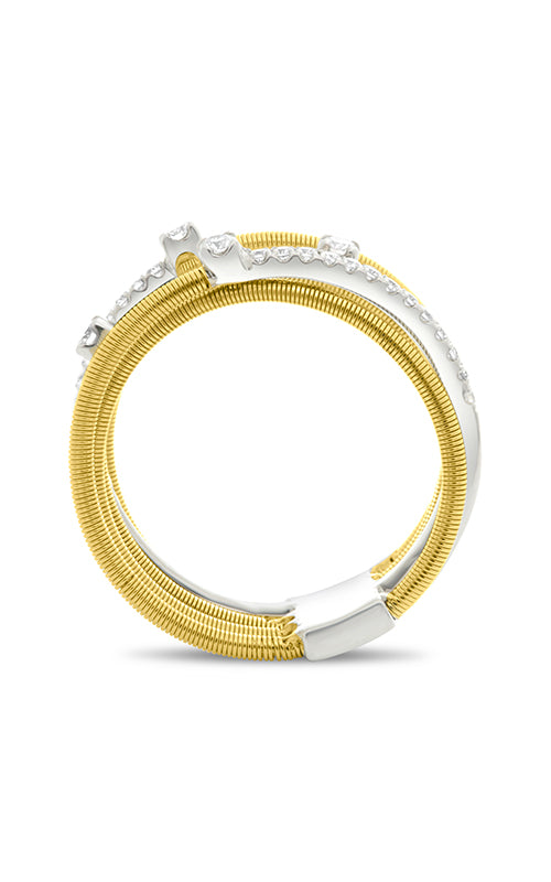 Roman and Jules White & Yellow Gold Overlapping Coil Ring MR738-3