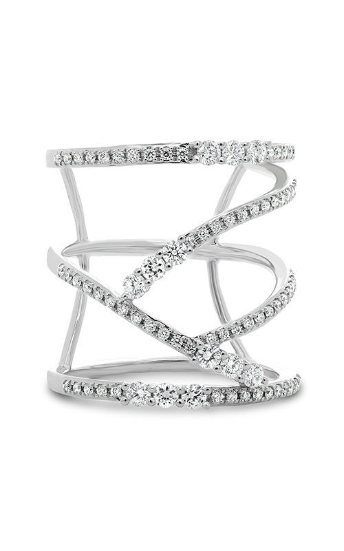 Roman and Jules Wide Abstract Diamond Cuff Ring UR2152-2